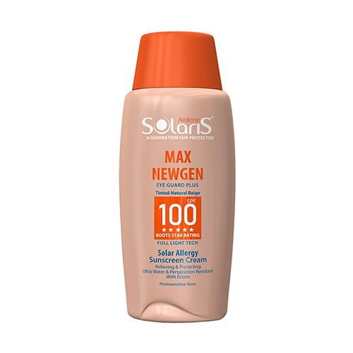 ضد آفتاب پوست های حساس به آفتاب رنگی بژ طبیعی spf100 سولاریس آردن